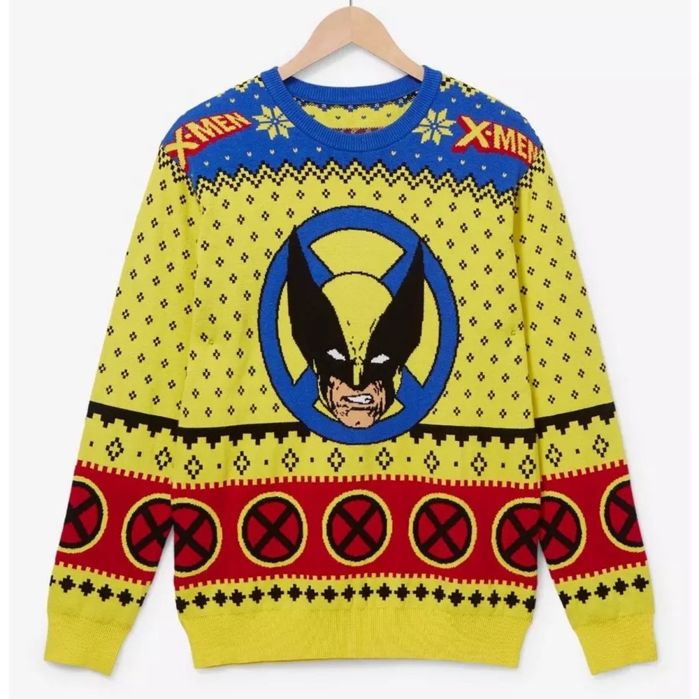 Unisex X-Men Wolverine Holiday Sweater - BoxLunch‎ Hot Topic Marvel Comics